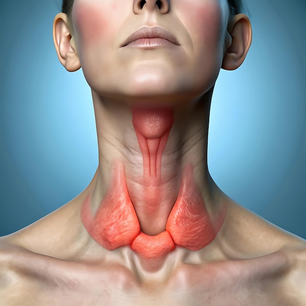 pictures of swollen thyroid gland in neck