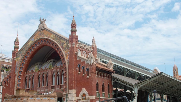 Picturesque facade of the Colon market in Valencia