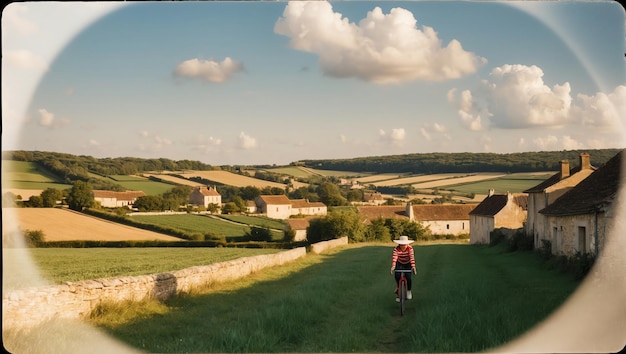 Photo picturesque french countryside view