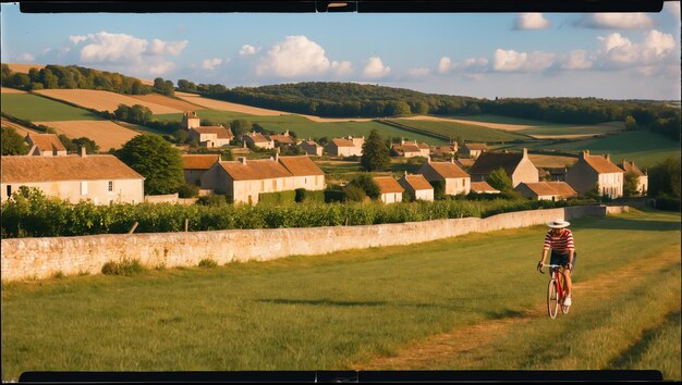 Photo picturesque french countryside view