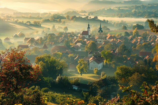 Picturesque landscape in the Bohemian region