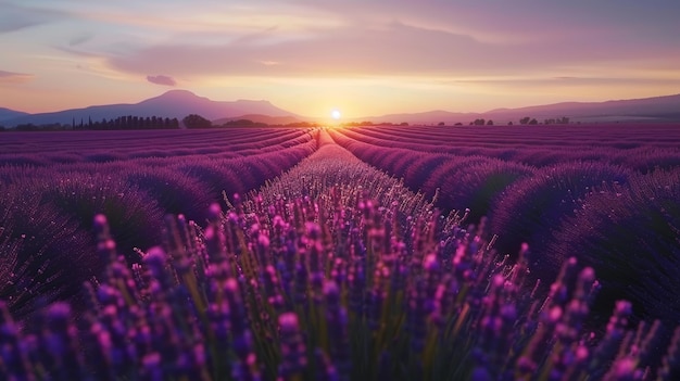 Picturesque lavender fields in valensole provence stunning summer landscape in france