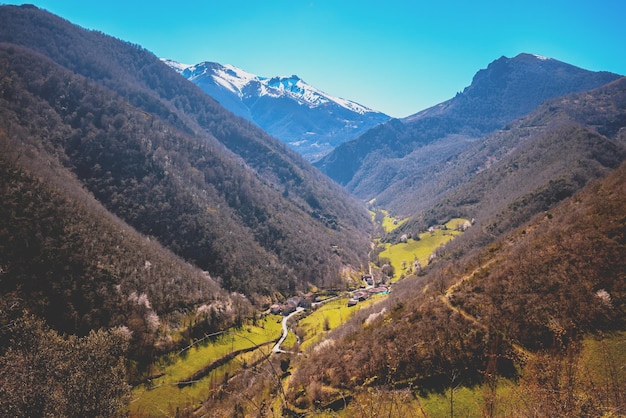 Picturesque mountain valley National park Peaks of Europe Picos de Europa Cantabria Spain Europe