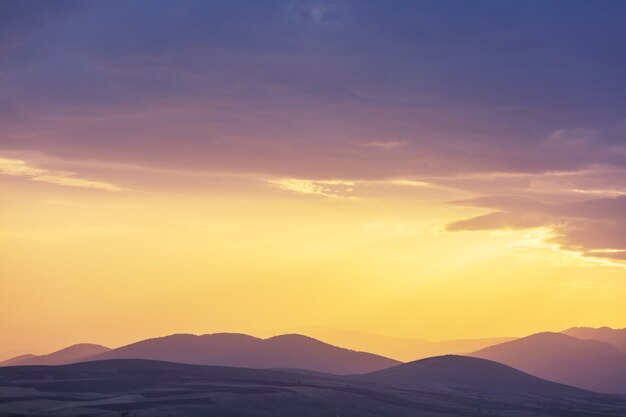 Picturesque rural landscapes in Turkey. Autumn season.