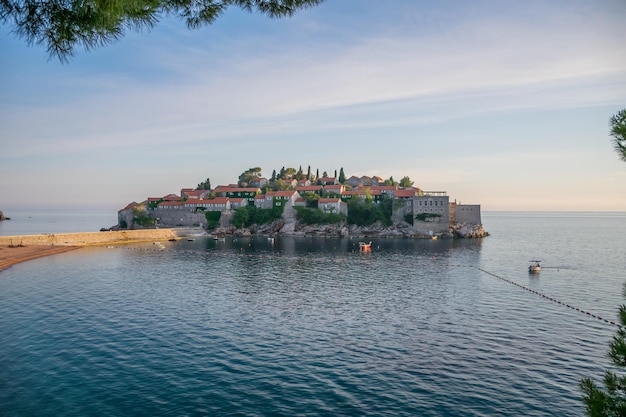 Picturesque small island of St Stephen in the Adriatic Sea