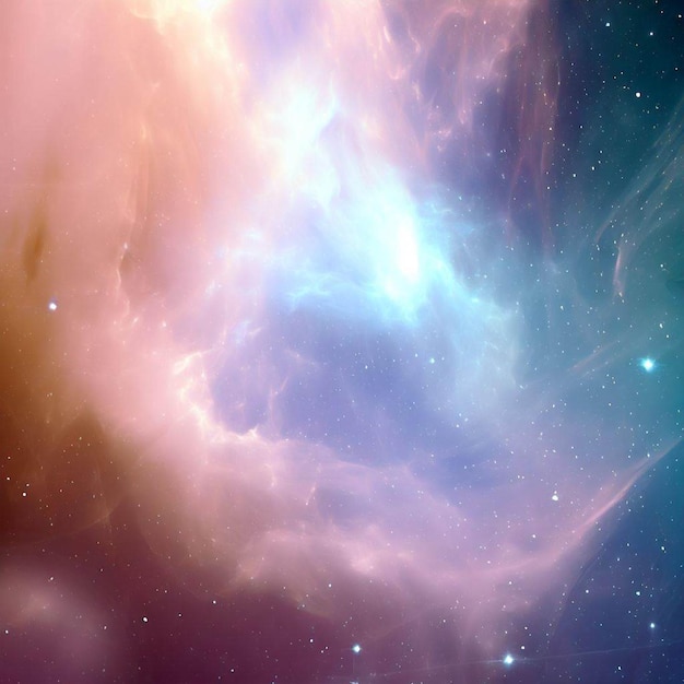 Picturesque soft and bright nebula Galaxy Space