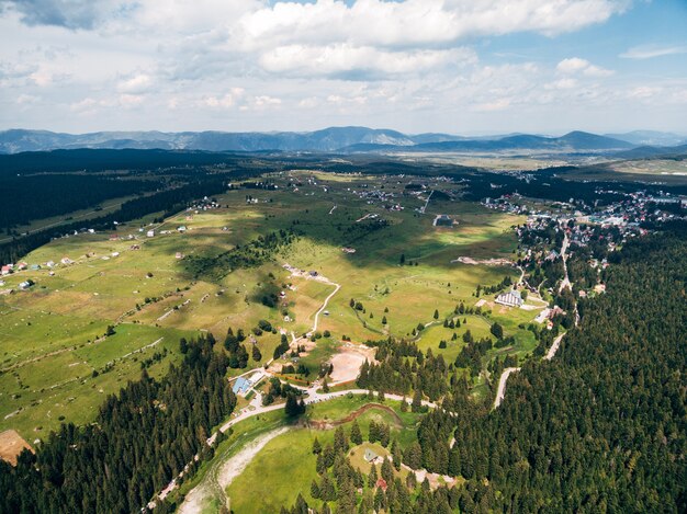 picturesque top view of nature landscape