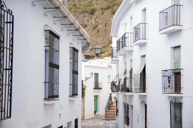 Picturesque town of Frigiliana located in mountainous region of Malaga, Costa del Sol, Spain