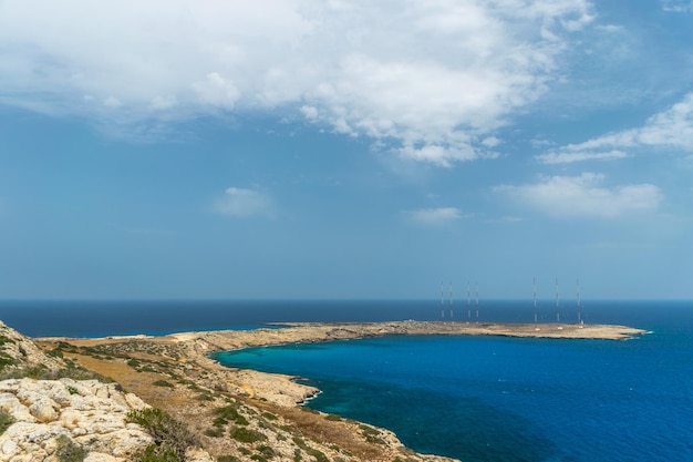 Picturesque views from the top of the mountain on the Mediterranean coast