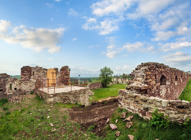 Pidzamochok castle spring ruins Ternopil Region Ukraine