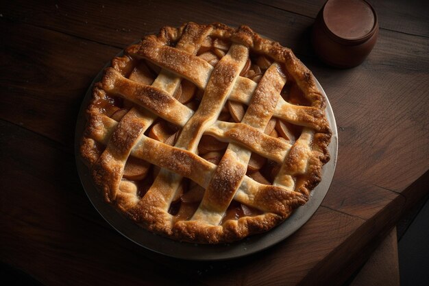 The pie's goldenbrown crust and fragrant filling evoke a feeling of warmth and comfort