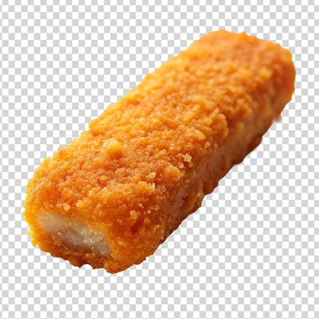 A piece of breaded meat on transparent background