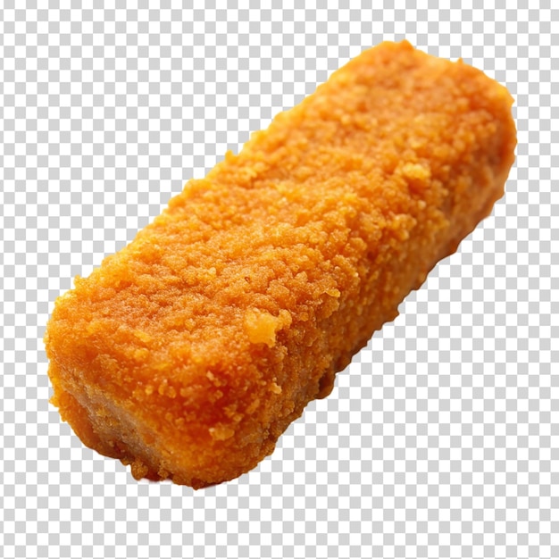 A piece of breaded meat on transparent background