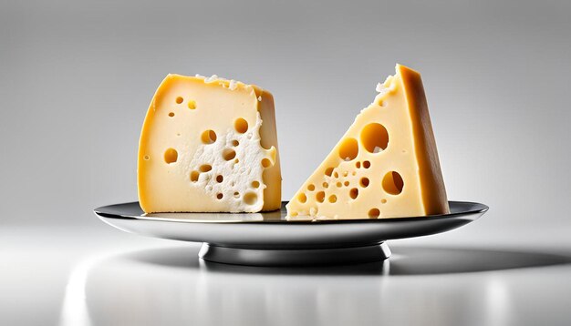 Photo piece of cheese isolated on white background