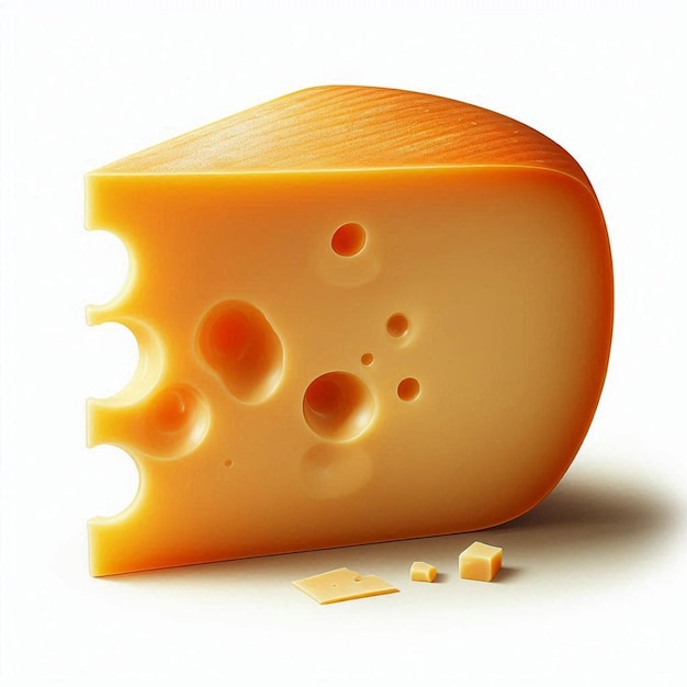 a piece of cheese that has holes in it