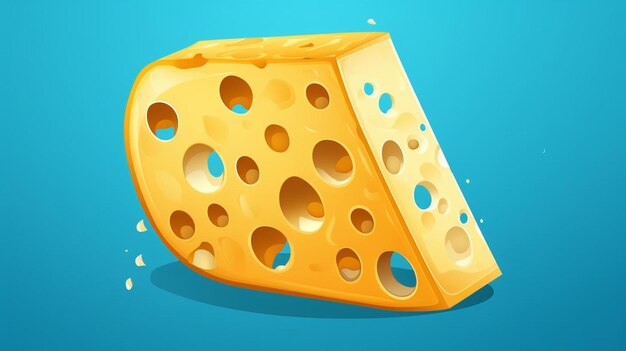 a piece of cheese with holes on it