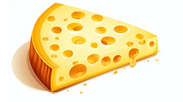 a piece of cheese with holes on it