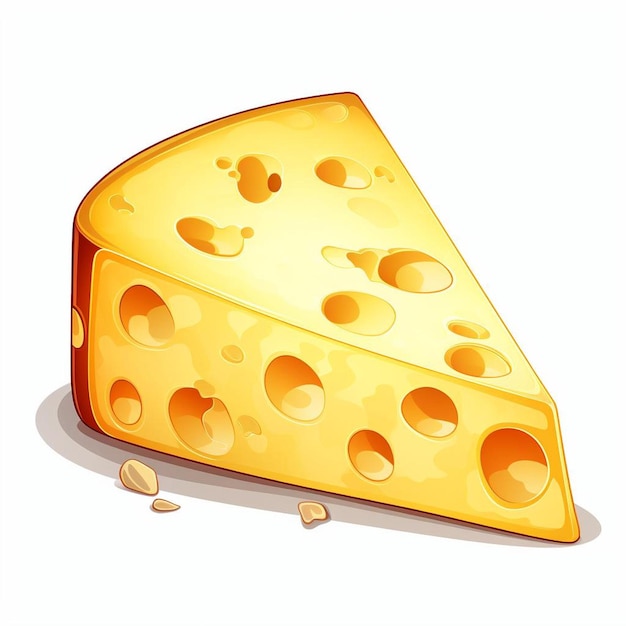 a piece of cheese with holes on it