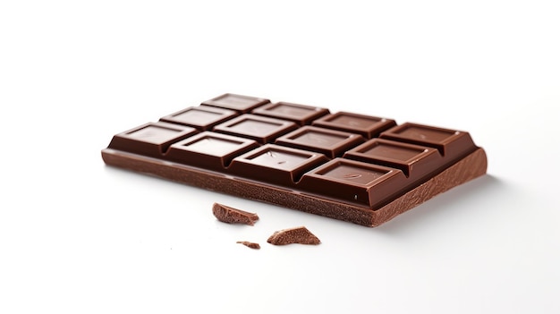 a piece of chocolate with a bite missing.