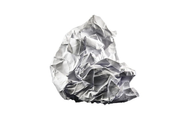 A piece of crumpled white paper