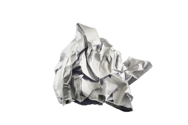 A piece of crumpled white paper