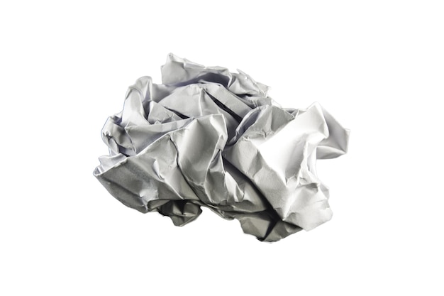 A piece of crumpled white paper