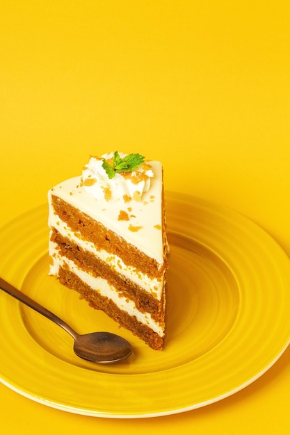 Piece of Homemade Carrot Sponge