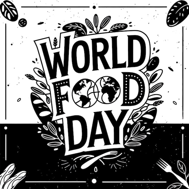 Photo piece paper that says world food day