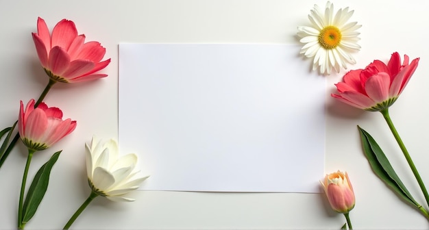 Photo a piece of paper with flowers and a paper with a hand holding a piece of paper that says  flowers