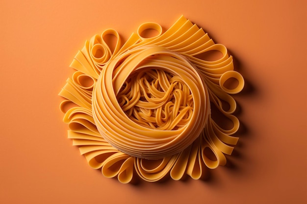 A piece of pasta made by pasta.