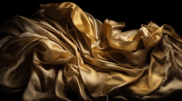 A piece of silk with a black background