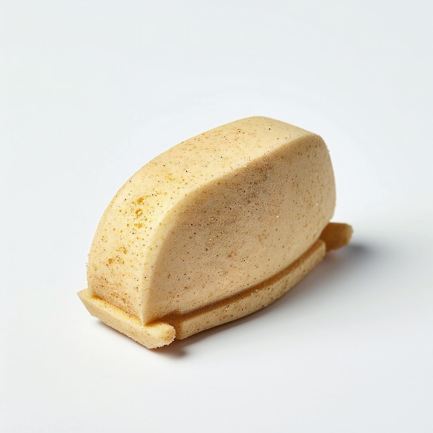 Piece of sponge on a white background Closeup