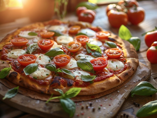 A piece of tomato pizza