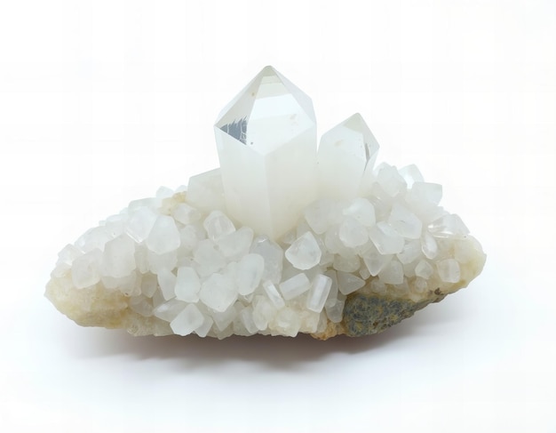 a piece of white quartz with a triangle on the top