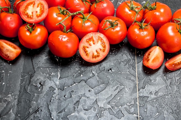 Pieces of fresh tomatoes