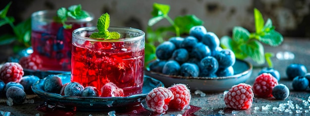 Photo pieces of jelly with berries selective focus