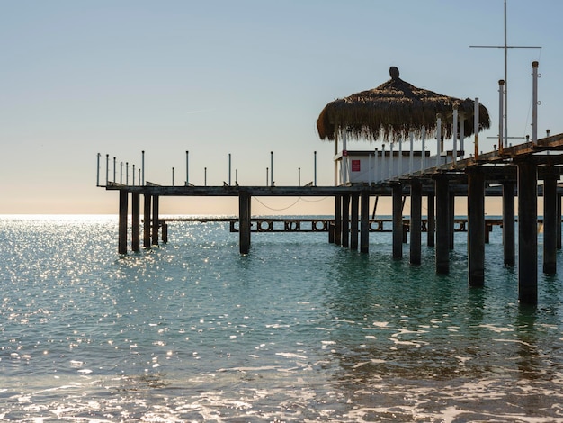 A pier on the beach and calming sea views