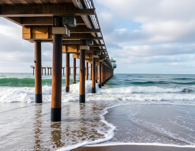 a pier with a sign that says  pier  on it