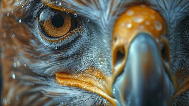 Photo piercing gaze of a majestic eagle s eye in captivating close up