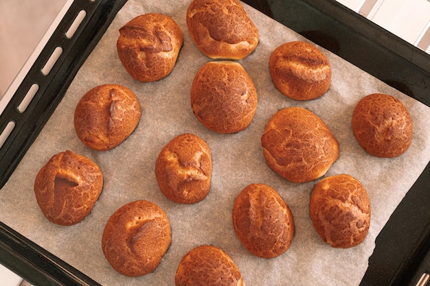 Pies on a baking sheet