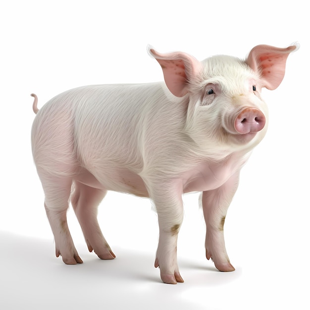 pig full body picture in the style of photorealistic compositions white background 4 v 52