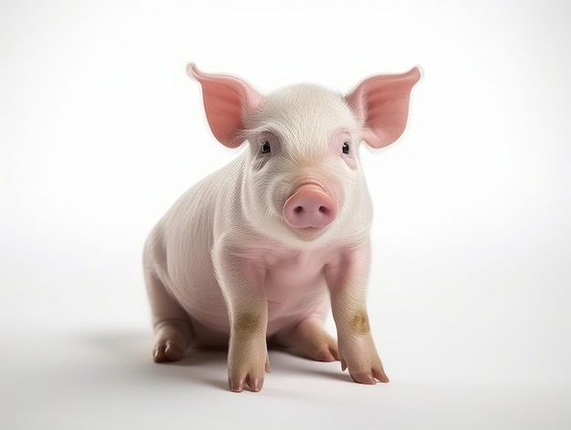 A pig isolated on a white background