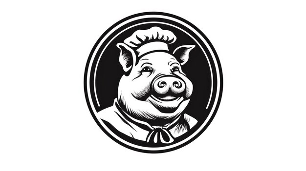 Pig logo 3D HD 8K wallpaper background Stock Photographic Image