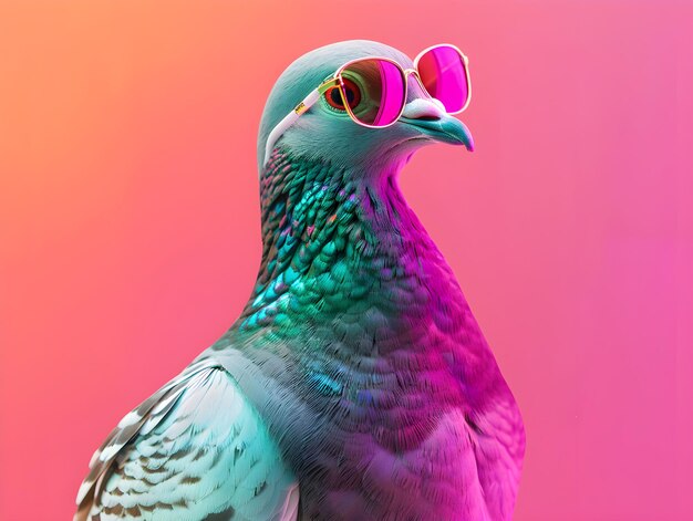 pigeon wearing a fancy stylish suit