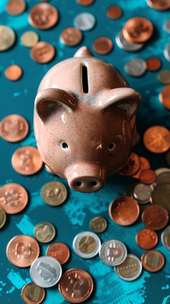 a piggy bank with a candle in it that says piggy bank