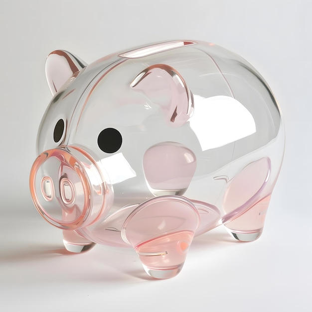 Photo a piggy bank with a face on it