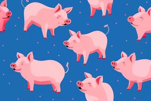 Photo pigs pattern animal mammal