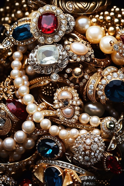 Pile of all kinds of jewelry