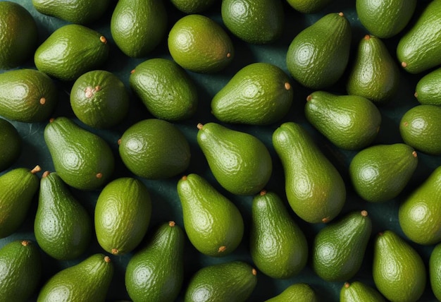 Photo a pile of avocados with the words avocados on the top