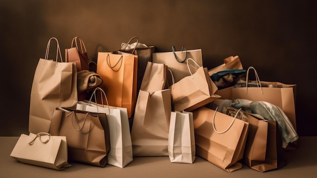 A pile of bags with the word bag on it